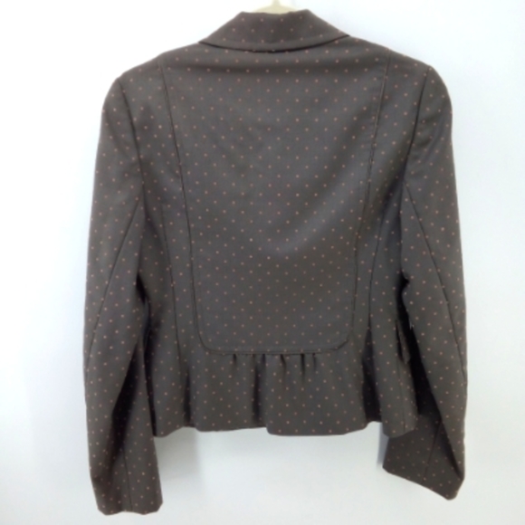 Rebecca Taylor Wool Blend Swiss Dot Gray Pink Blazer Jacket 8 Hong Kong Pockets - Picture 11 of 12